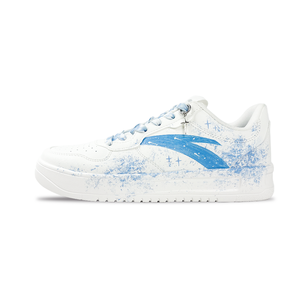 Anta Relaxed Anti Slip Wear Resistant Low Top Skateboard Shoes Unisex Star Blue