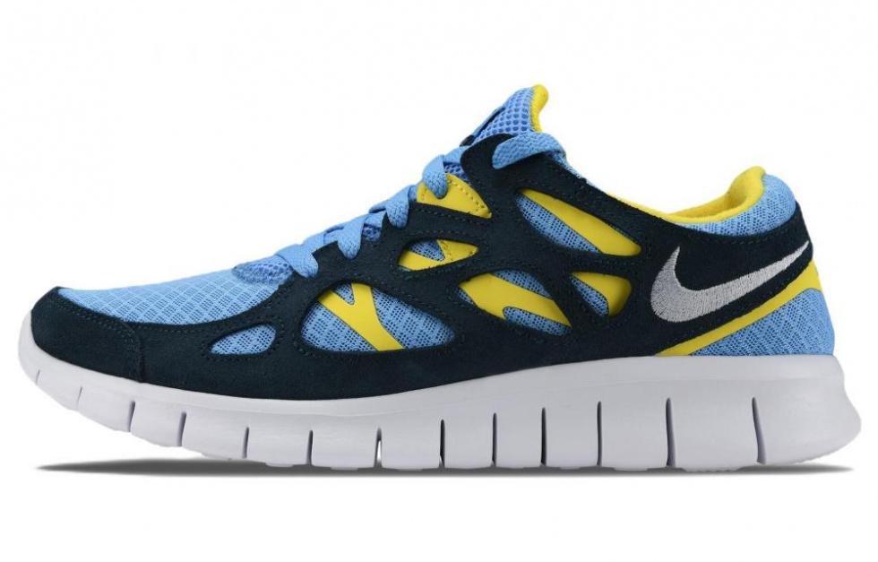 Nike Free Run 2 University Blue Navy Yellow Strike
