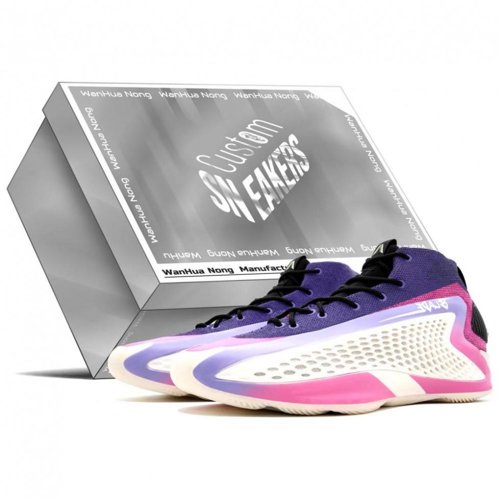 Adidas A.E. 1 Kaleidoscope Purple Blade Firefly Box Mid Top Basketball Shoes Men's Pink Purple