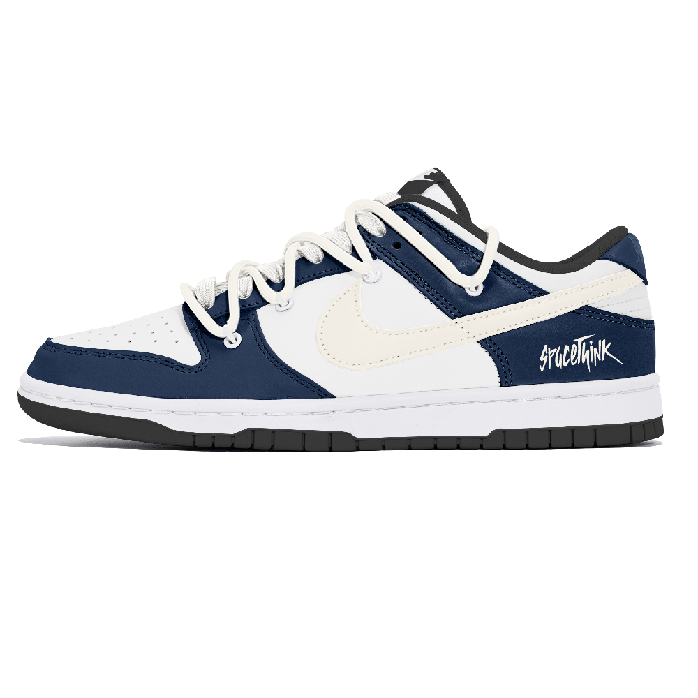 Nike Dunk Lemon Joy Abrasion Resistant Low Top Skateboard Shoes Unisex Blue White