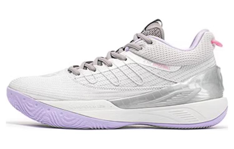 361° AG Sparkling 2.0 Reflection Cushioning Wear-Resistant Low-Top Basketball Shoes Men's Gray Purple