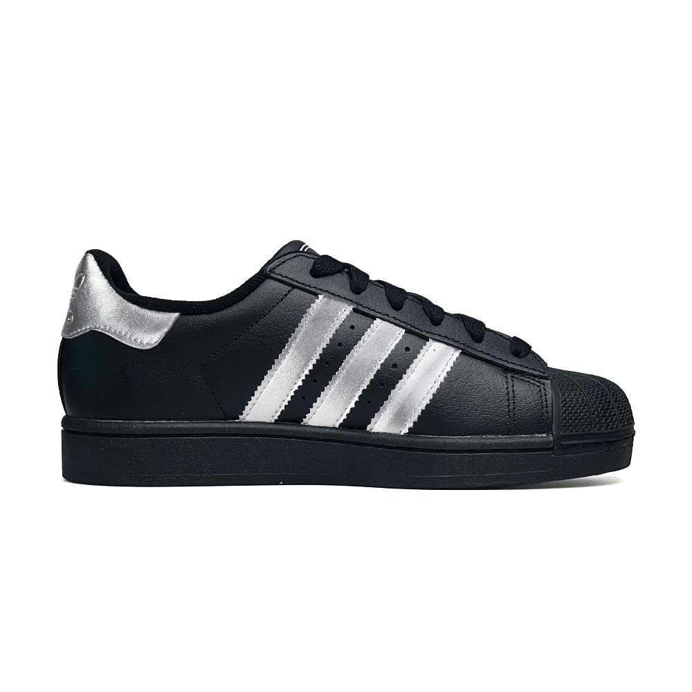 Adidas Originals Superstar 2 WAO Anti Slip Wear Resistant Low Top Skateboard Shoes Unisex Black Silver