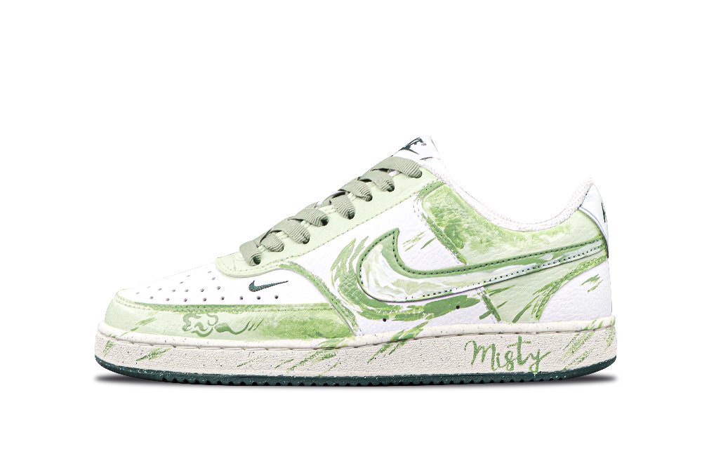 Nike Court Vision Low Top Skateboard Shoes Unisex Green