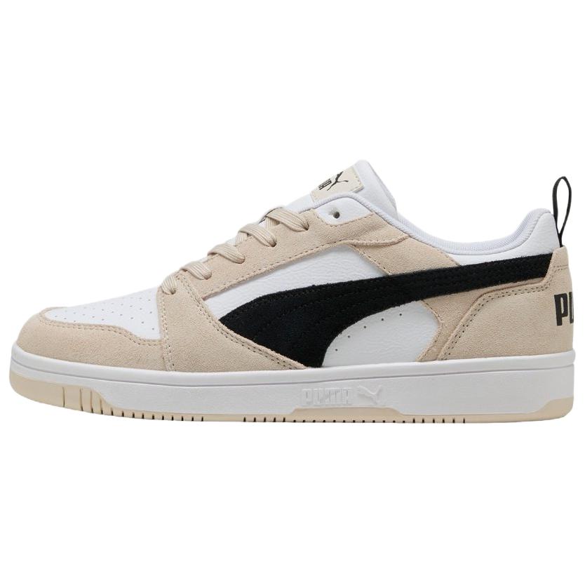 PUMA Rebound V6 Abrasion Resistant Low Top Skateboard Shoes Men's White