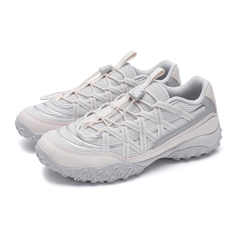 FILA ECHAPPE Breathable Low Top Running Shoes Women's Gray Pink