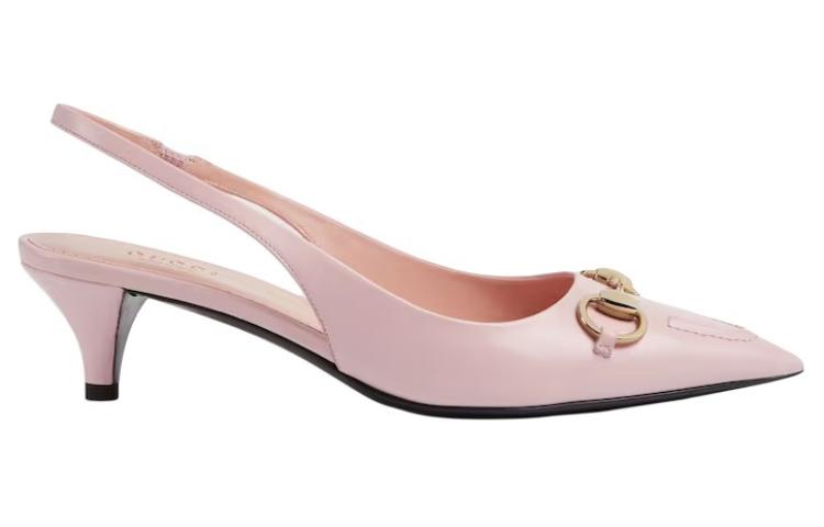 GUCCI Horsebit 24 Spring Summer Collection Slim Heel High Heels 4.5cm Women's Pink
