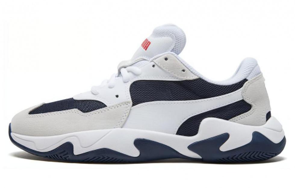 PUMA Storm Adrenaline Low White Casual Sneakers Shoes 'Black White'