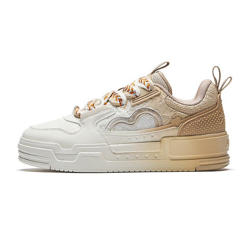 Anta Micro Sugar Wear-resistant And Lightweight Low-Top Skateboard Shoes Women's White Brown