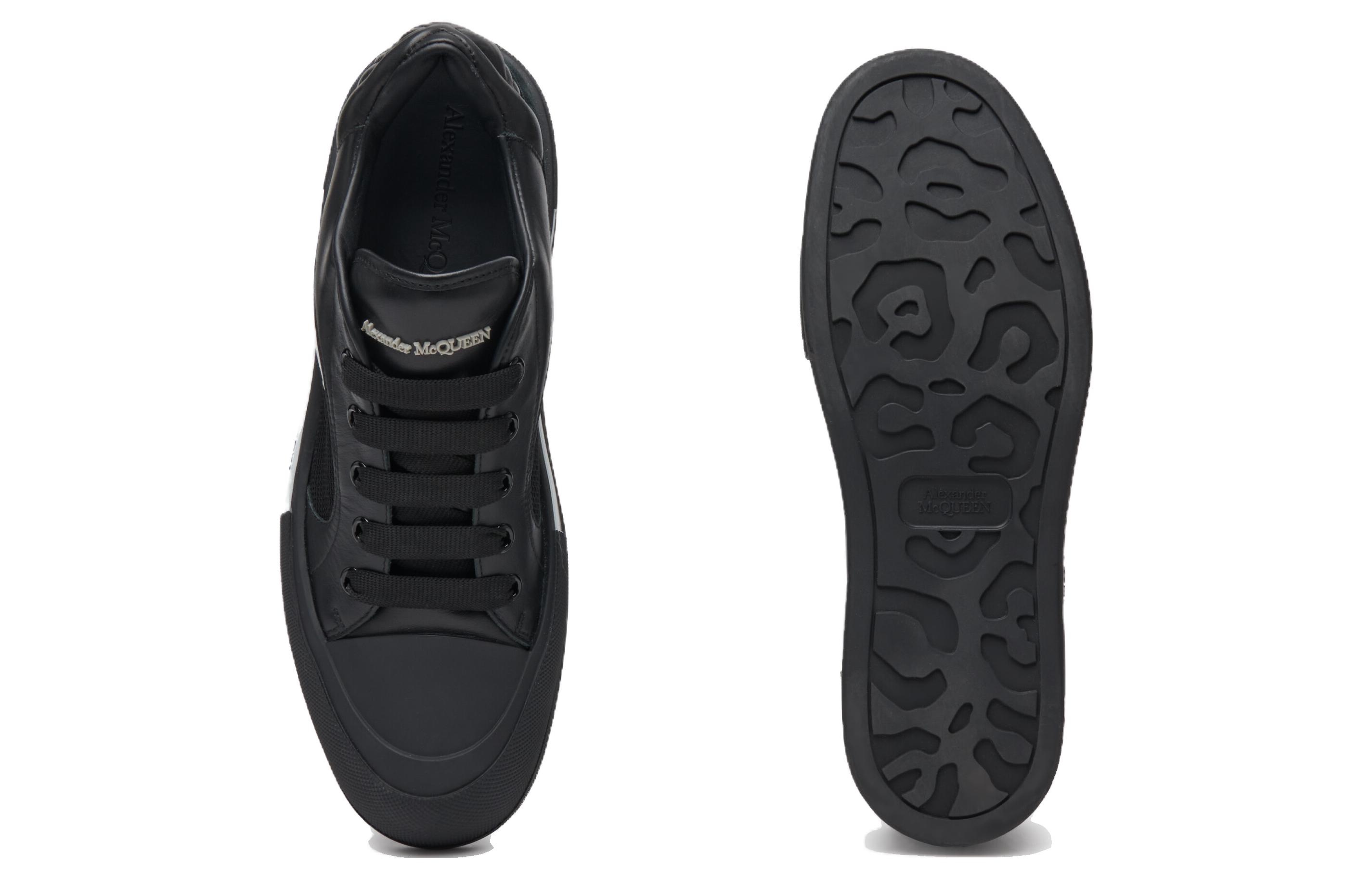 Alexander McQueen Skate Deck Plimsoll Shoes 'Black White'