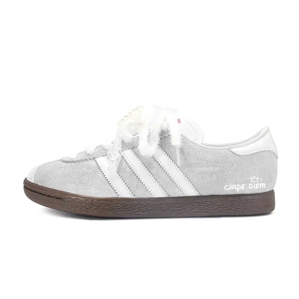 Adidas Originals Stadt Sicily Smoke Ink Gray Abrasion Resistant Low top German Army Trainers Women's Gray