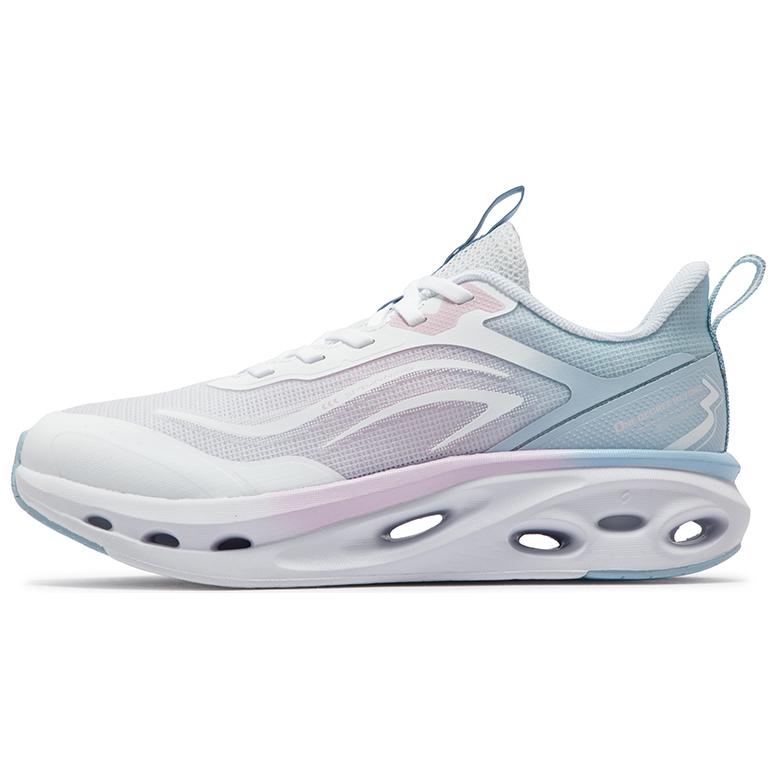361° Type Cushioning, Wear Resistant Low Top Running Shoes Women's White Pink Blue