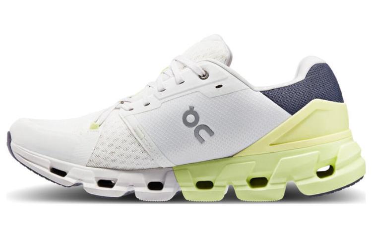 On Cloudflyer Cushioned Wear-Resistant Lightweight Low-Top Casual Running Shoes Men's White Yellow