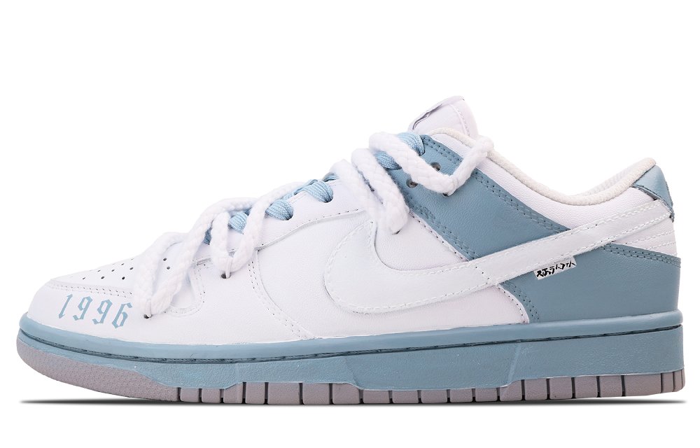 Nike Dunk Low Low-Top Skateboard Shoes GS White Blue