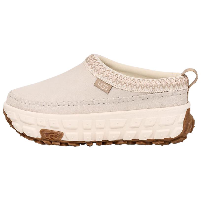 UGG Venture Daze Rubber Sole Abrasion Resistant Wrap toe Slippers Unisex White