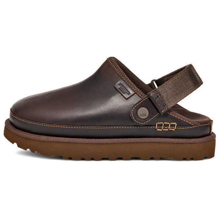 UGG Goldenstar Clog Wrap-toe Slippers Unisex Iron Wood Color