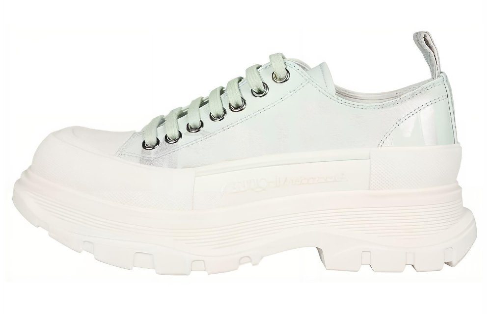 Alexander McQueen Tread Slick Leather Sneakers 'Green White'