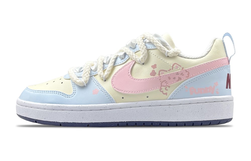 Nike Court Borough Low-Top Skateboard Shoes GS Blue