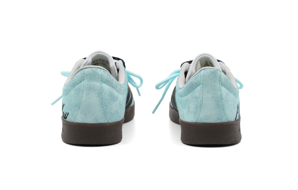 Adidas Neo VL Court Lifestyle Mint Rock Sugar Anti Slip Wear Resistant Low Top Skateboard Shoes Unisex Blue Black