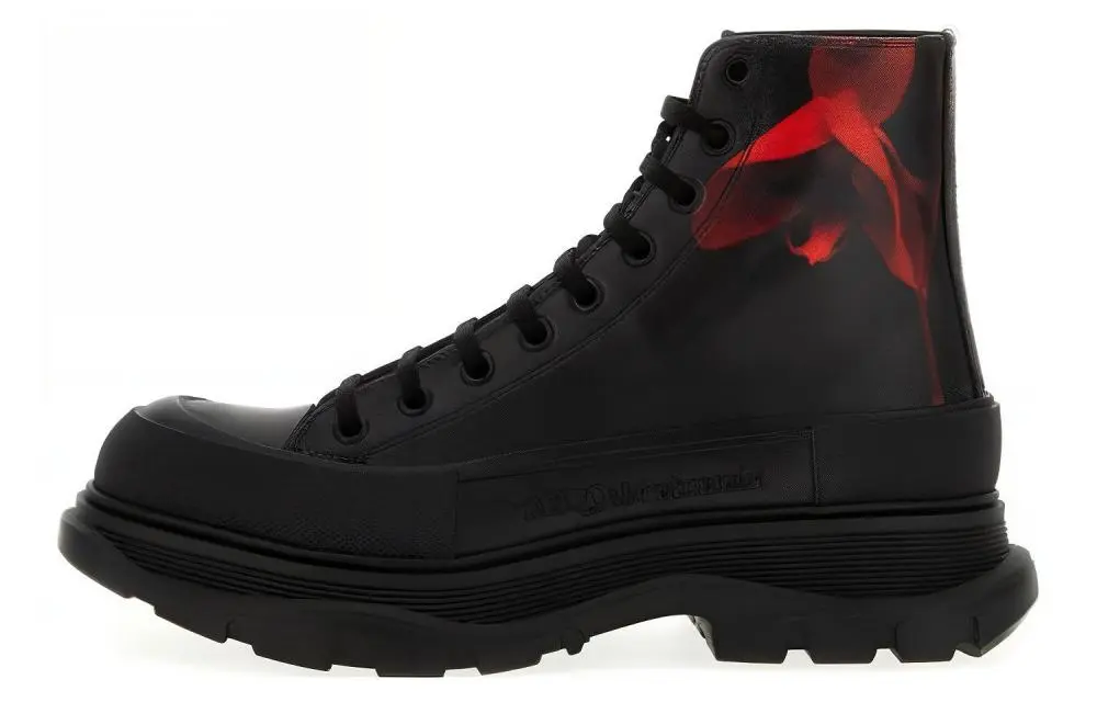 Alexander McQueen Tread Slick Lace Up Ankle Boots