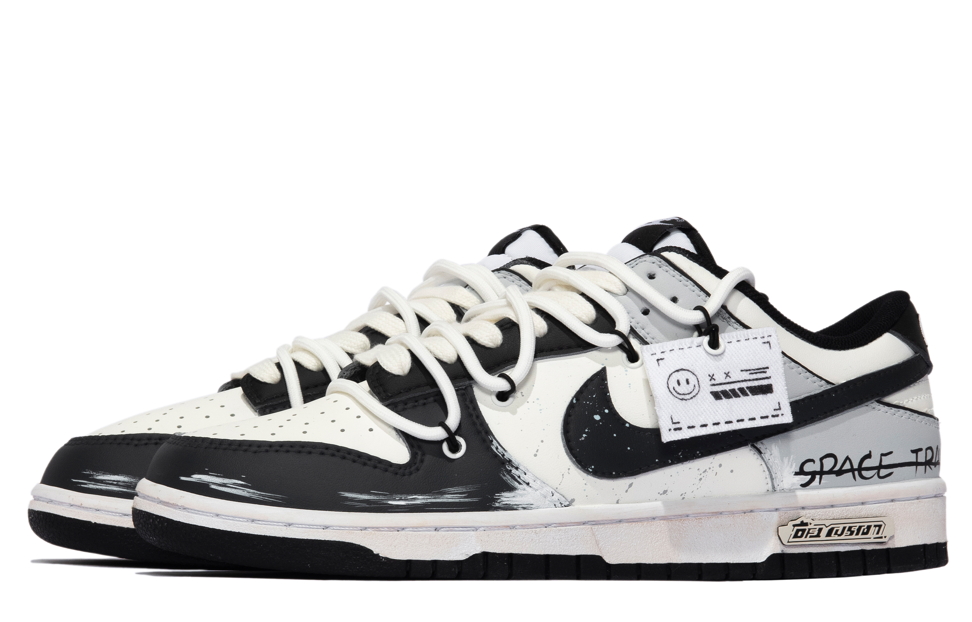 Nike Dunk Skateboard Shoes Women's Low top Gray/White/Black