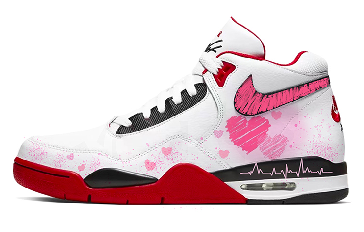 Nike Flight Legacy Mid-Top Vintage Basketball Shoes Men's Red White