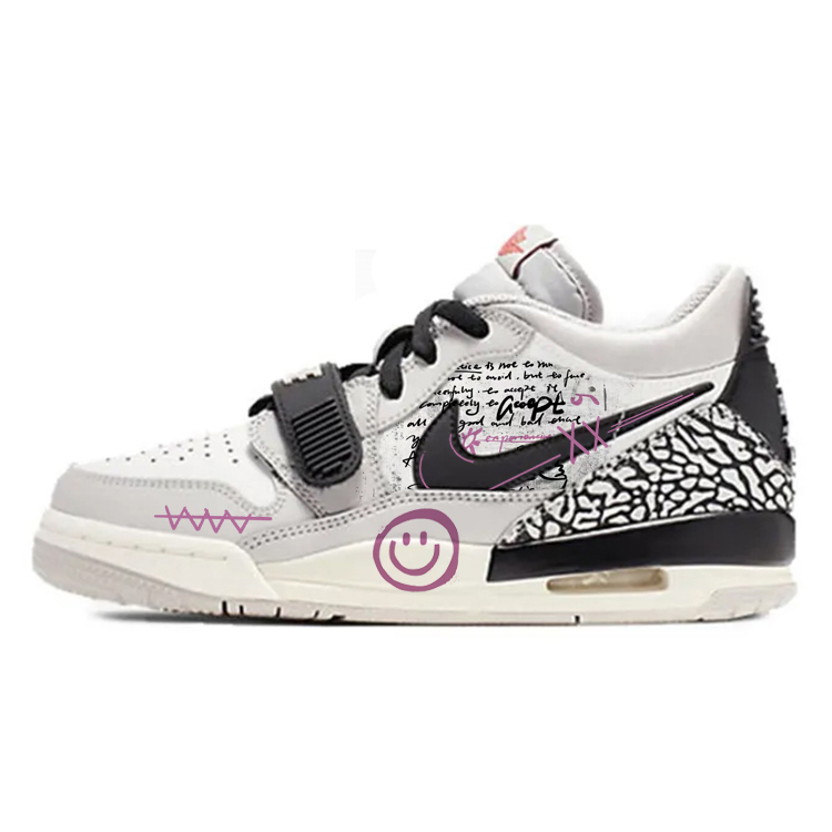 Jordan Legacy 312 Vintage Basketball Shoes Women's Low Top Gray/White