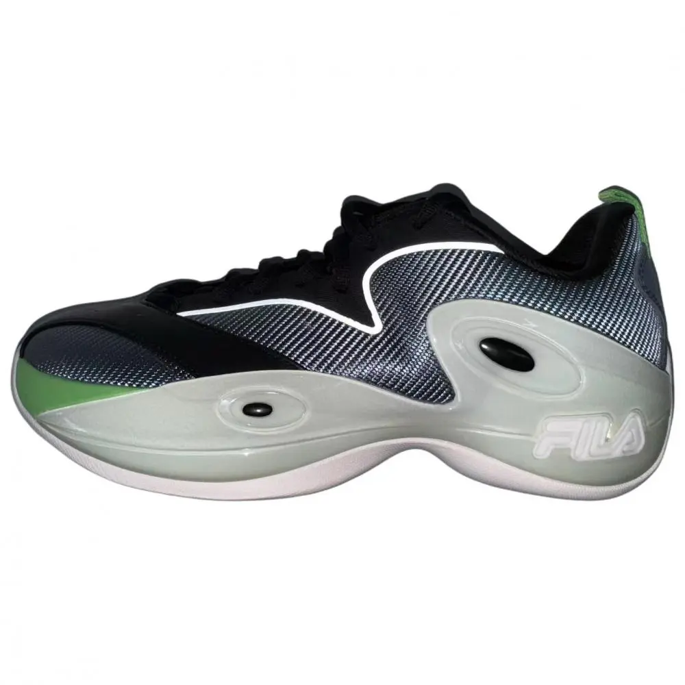 FILA FUSION Performance Low Top Basketball Shoes Men's Black Green