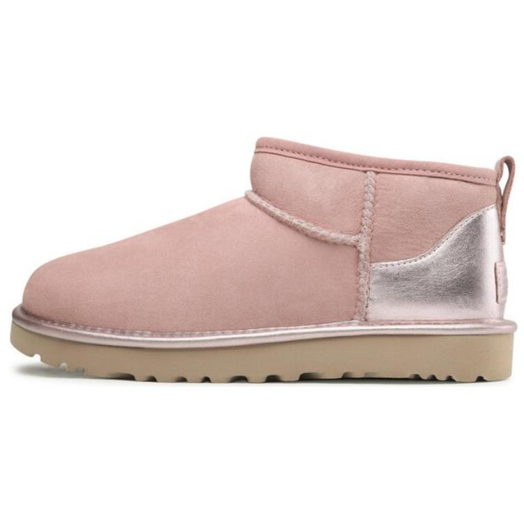UGG W Cassic Ultra Mini Shine Warm Ankle-Length Snow Boots Women's Pink