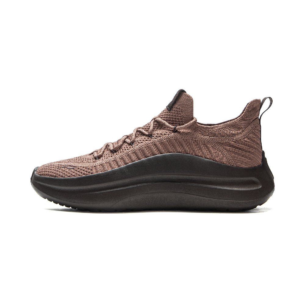 LiNing Cushioning, Slip Resistant, Abrasion Resistant, Lightweight, Rebound Low Top Casual Shoes Men's Brownie Brown
