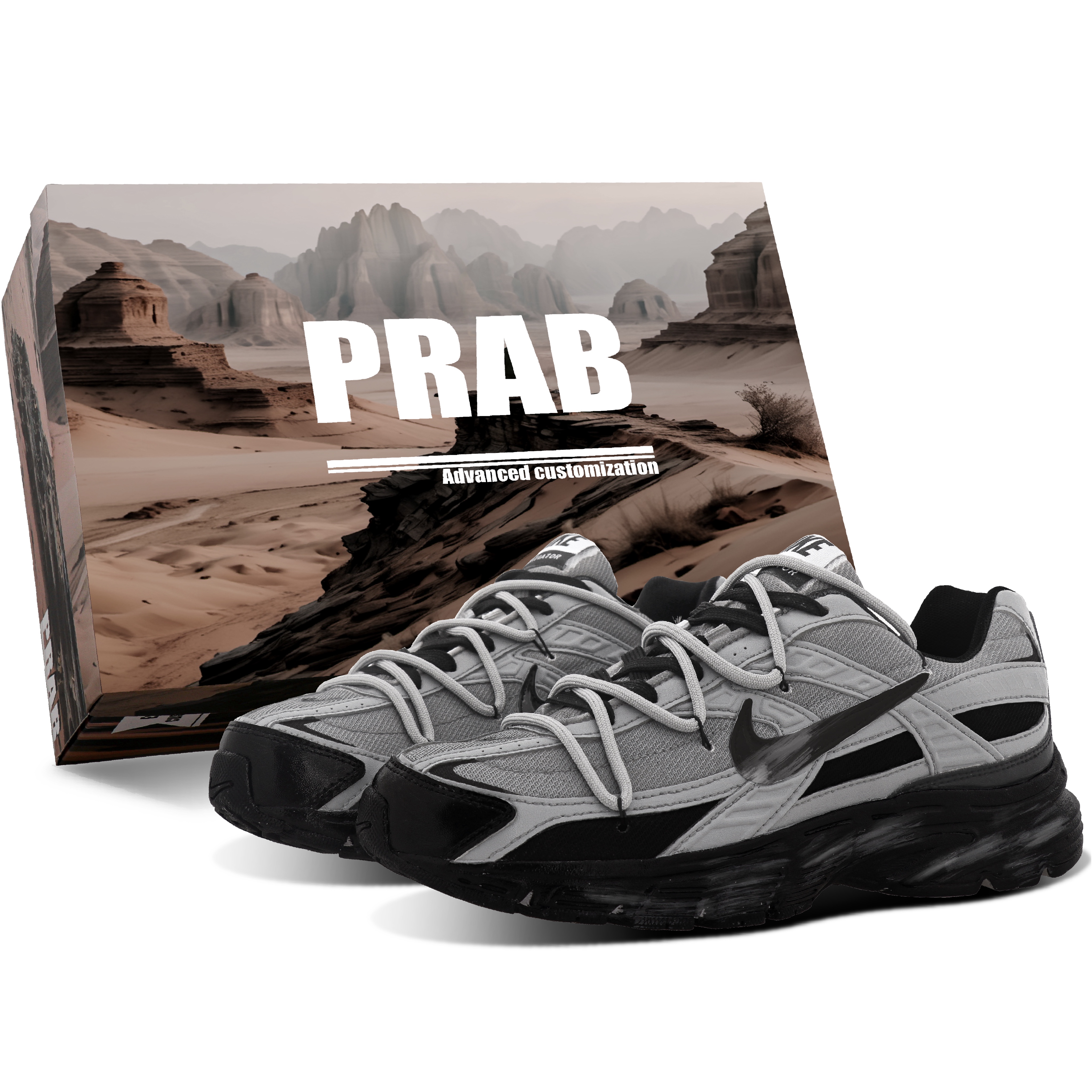 Nike Initiator Cushioning Support Breathable Low top City Commute Running Shoes Unisex Black Gray