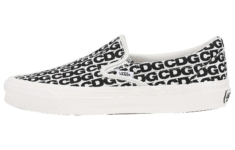 Vans Vault Slip On Lx Comme Des Garcons White Black