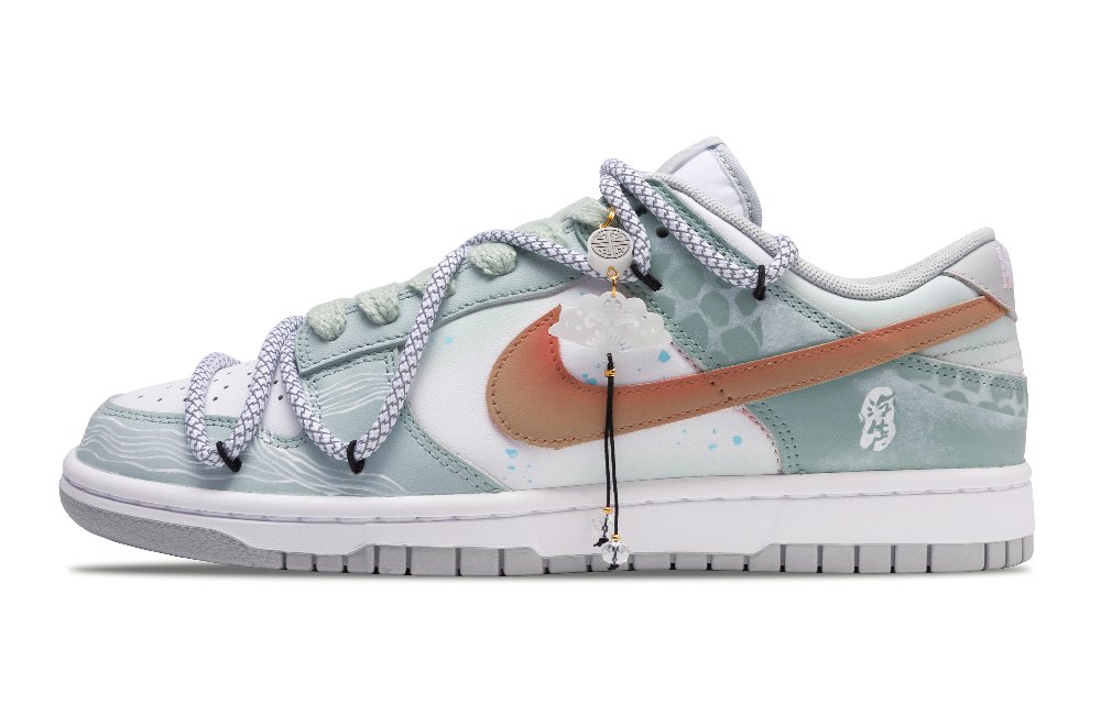 Nike Dunk Floating Life Anti-Slip Wear-Resistant Low-Top Skateboard Shoes Men's Light Green