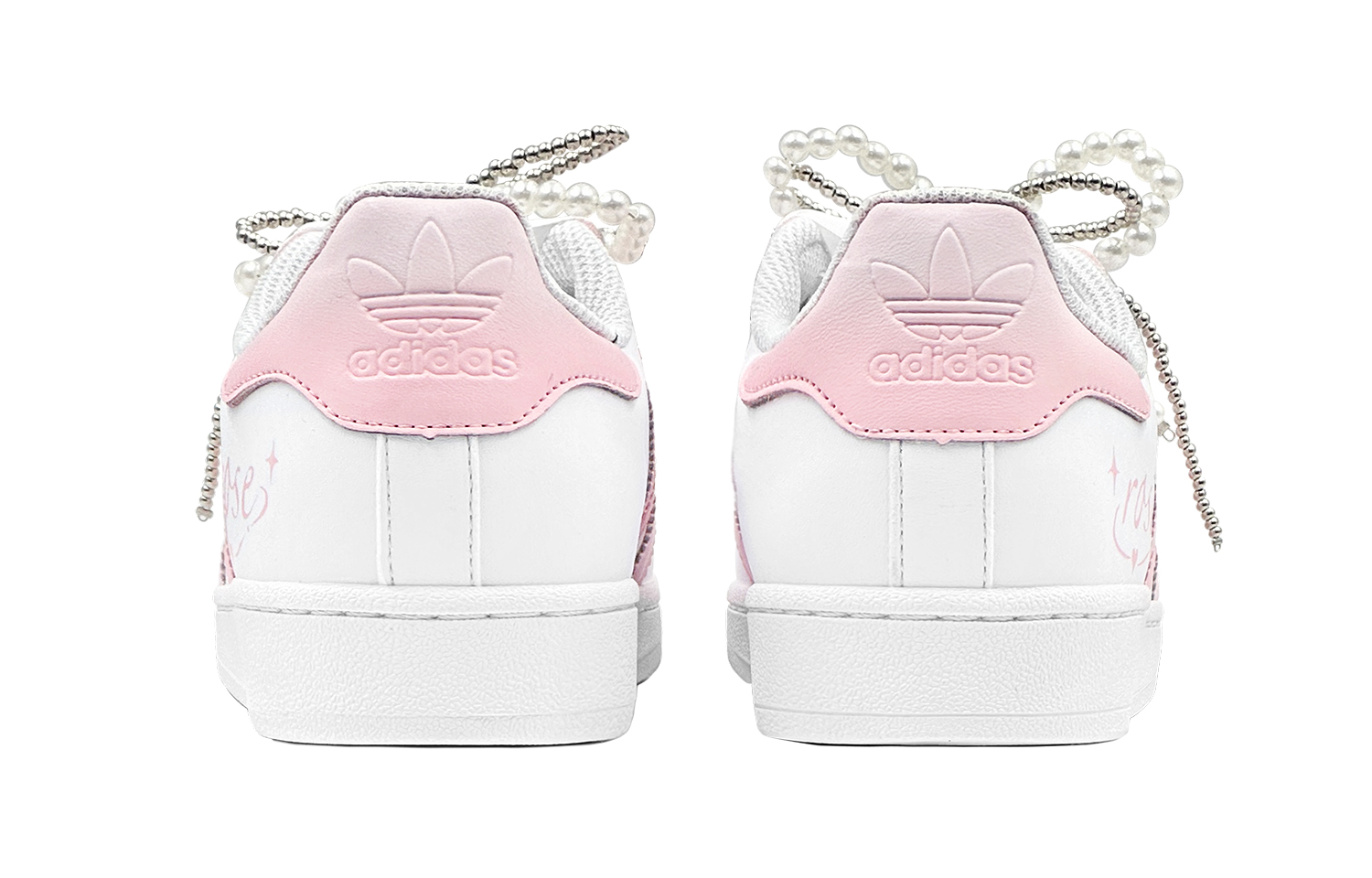 Adidas Originals SUPERSTAR Anti-Slip Wear-Resistant Low-Top Skateboard Shoes Unisex White Pink