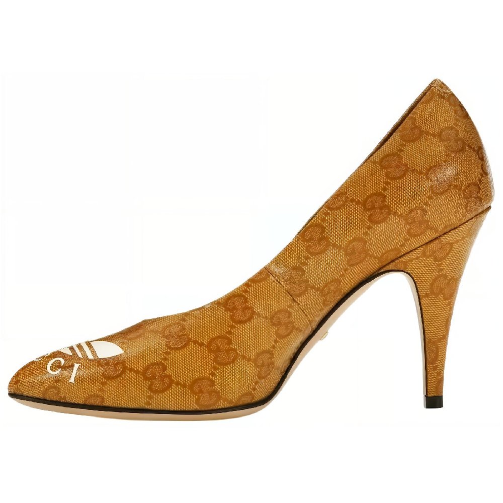 Adidas Originals x GUCCI Slim Heel High Heels 9.5cm Women's Brown