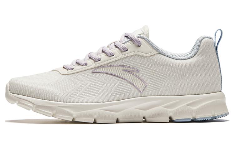 Anta Durable Breathable Low-Top Running Shoes Women's White Purple Blue