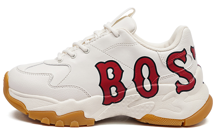 MLB Big Ball Chunky P Mega Wear-Resistant Low-Top Chunky Sneakers Unisex White Red