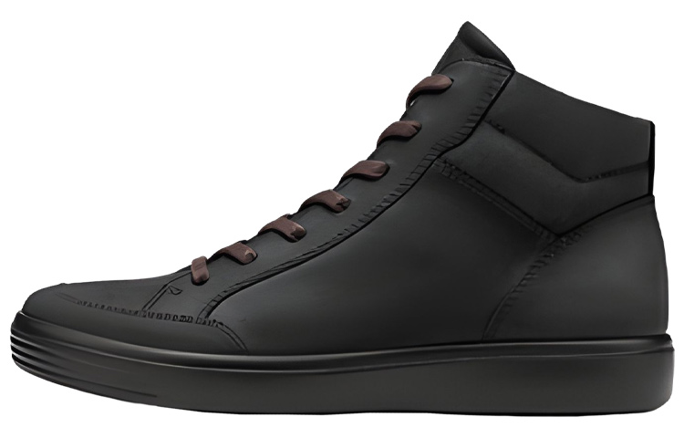 Ecco Soft Cool High-Top Stylish Skateboarding Shoes Men's Black