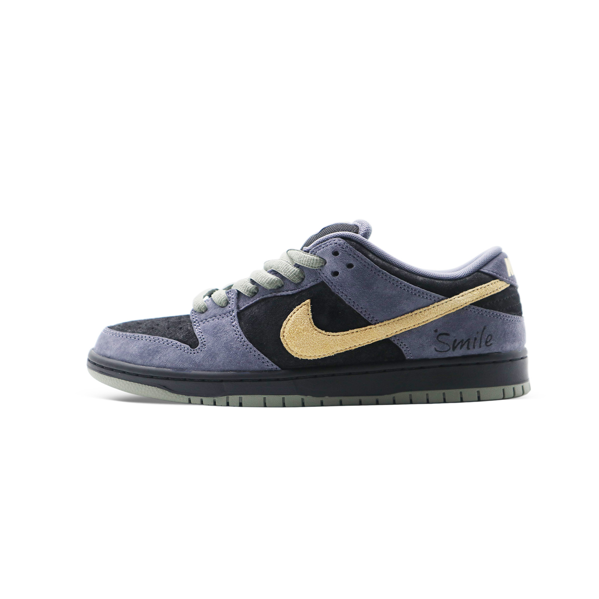 Nike Dunk SB 'Smile' Slip Resistant Abrasion Resistant Low top Skateboard Shoes Unisex Black Purple