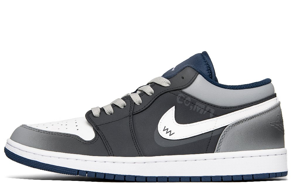 Jordan Air Jordan 1 Vintage Basketball Shoes Men Low Top Gray/White/Black