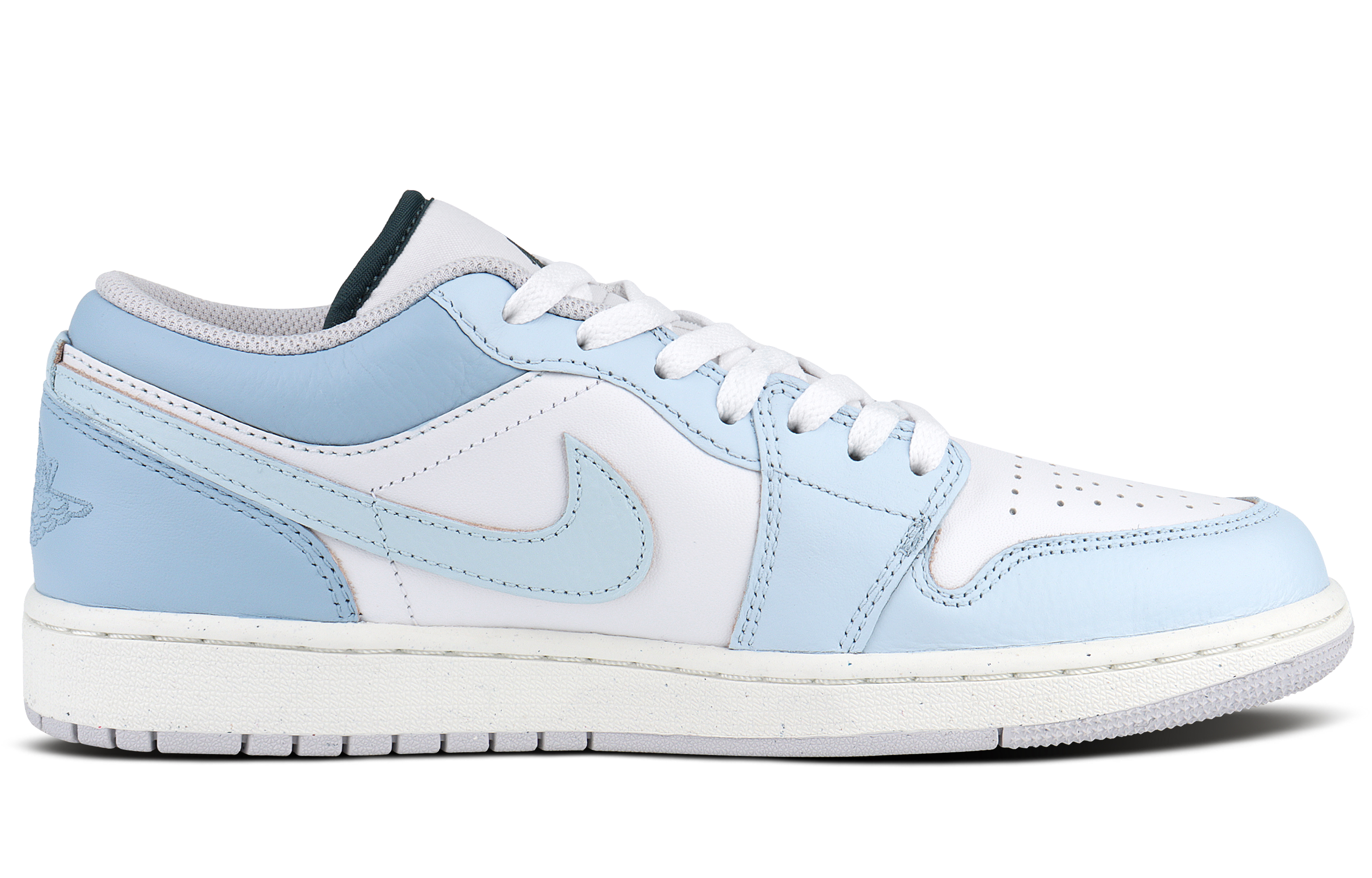 Jordan Air Jordan 1 Abrasion Resistant Breathable Low top Vintage Basketball Shoes Men's Blue White