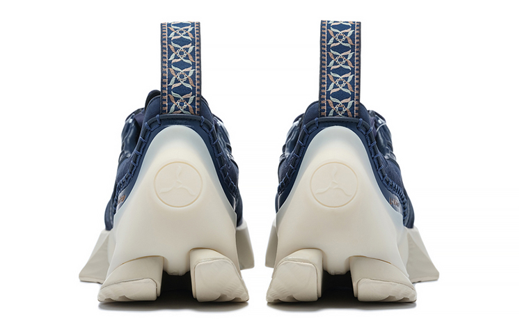LI NING 1990 Meta Foot Anti Slip Wear Resistant Low Top Casual Shoes Men's Twilight Indigo
