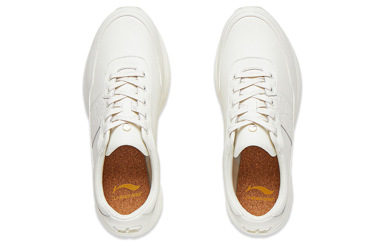 LI NING 1990 Commuter Series Anti Slip Wear Resistant Low Top Casual Shoes Women's Ecru