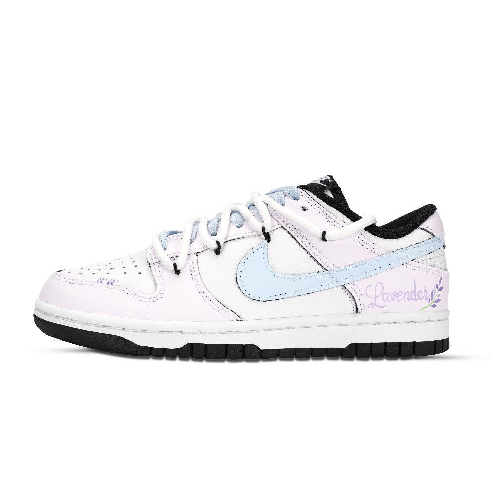 Nike Dunk Purple Rhythm Slip Resistant Abrasion Resistant Low top Skateboard Shoes Unisex Purple White Blue
