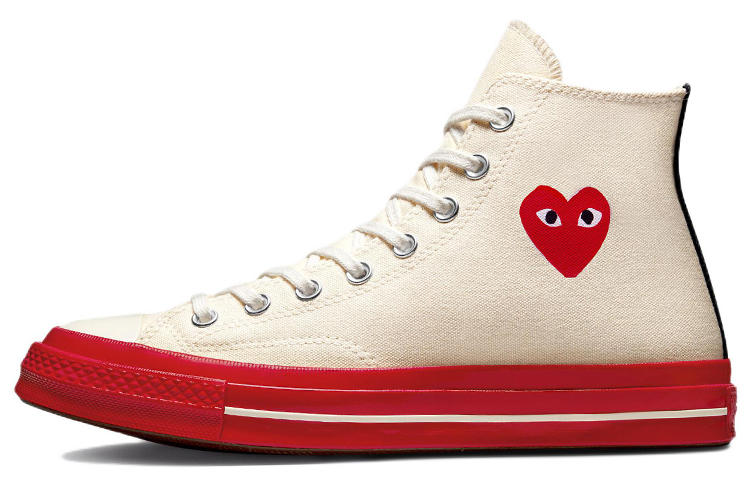 Converse Chuck Taylor All Star 70 Hi Comme Des Garcons Play Egret Red Midsole