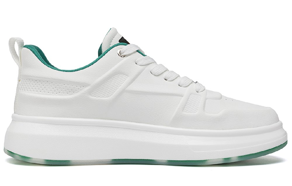 Lee White Sneakers Breathable Height Increase Low Top Skateboard Shoes Men's
