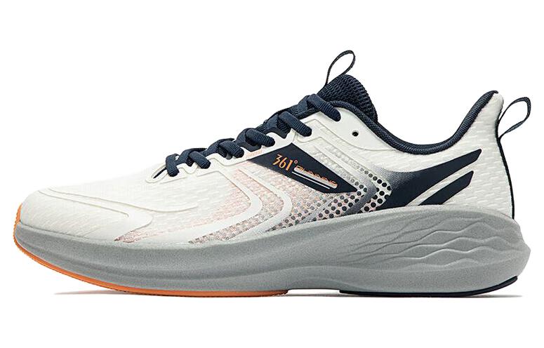 361° QU!KFOAM Cushioning Anti-Slip And Wear-Resistant Low-Top Running Shoes Men's White Blue