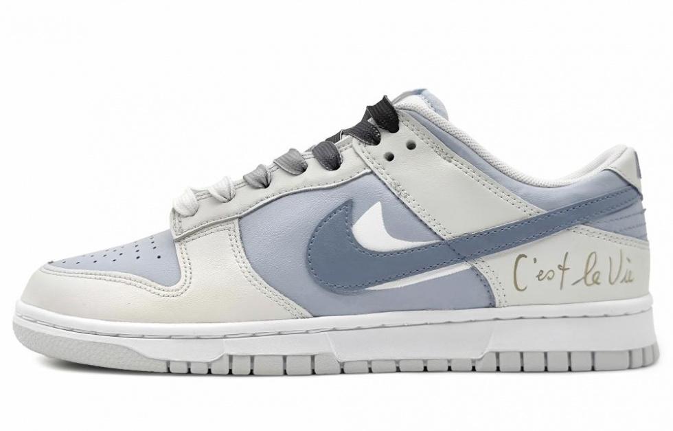 Nike Dunk Slip-Resistant Cushioning Wear-Resistant Low-Top Skateboard Shoes Men's Purple Gray