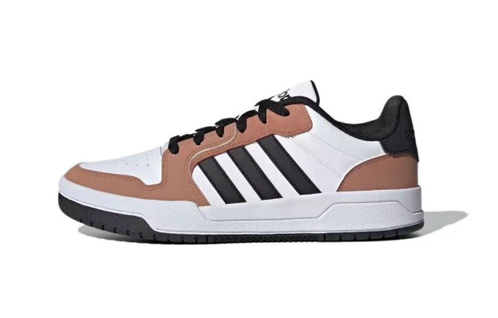Adidas Neo Entrap Caramel Cookie Anti Slip Wear Resistant Low Top Vintage Basketball Shoes Unisex White Black Brown