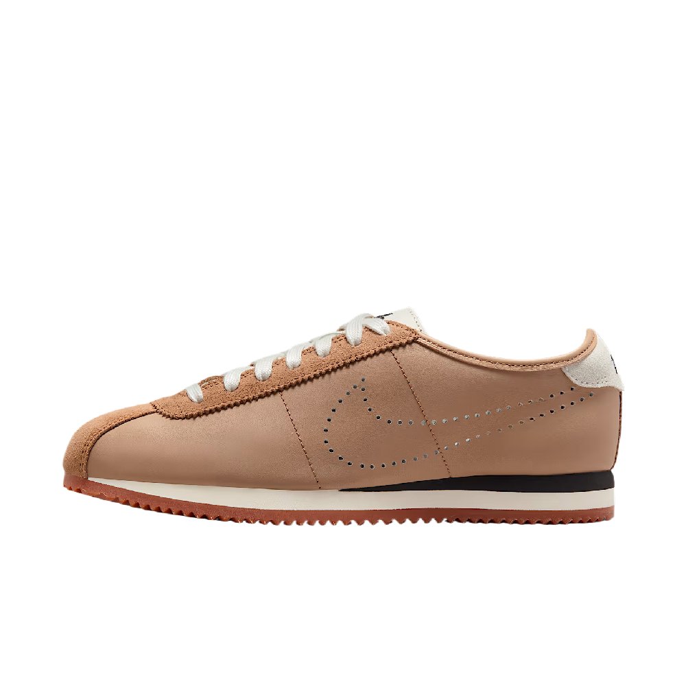 Nike Cortez Leather Pale Shale Sail Perforated Swoosh Women's