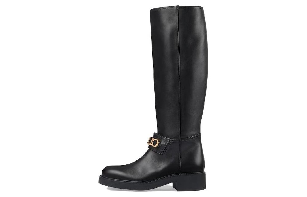 GUCCI Knee-high Boots Women's Black